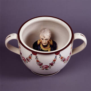 Chamber pot with a bust of Napoleon