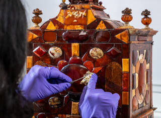 Conservation of an amber cabinet by former V&A Senior Sculpture Conservator, Adriana Francescutto