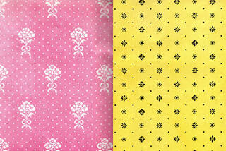 Wallpapers designed with spots and sprigs