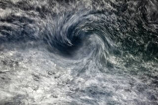 A spiralling storm