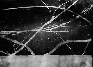 white lines over a black background