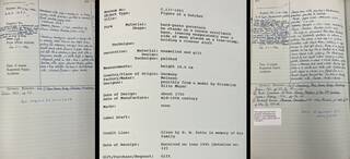 V&A departmental registers relating to three Meissen figures from the Emma Budge collection