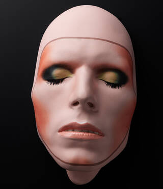 Life mask of David Bowie's face