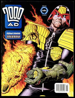 Judge dredd with arm on fire