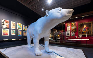 Photograph of the Theatre & Performance galleries at V&A South Kensington