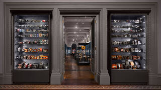 entrance to gallery with camera collection