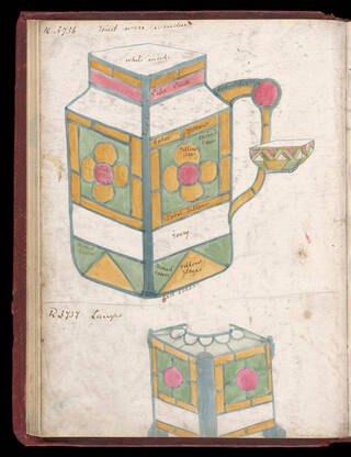 hand-drawn designs for ceramic jugs